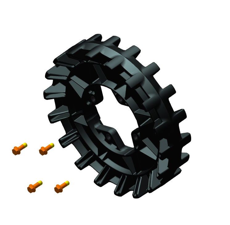 Camso Sprocket 18 teeth 4S, 4 bolt 3/8-16 x 1 1/4