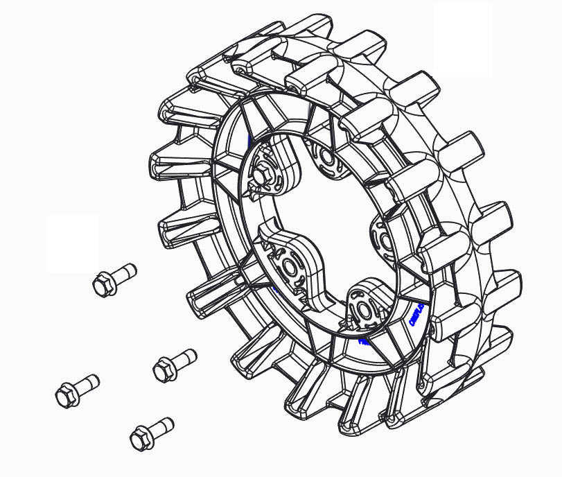 Camso Sprocket 16 teeth 4S, 5 bolt 3/8-16 x 1 1/4