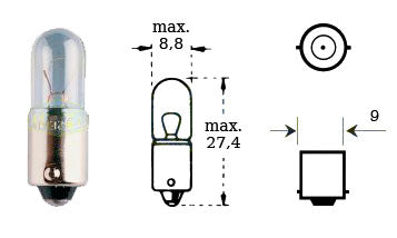 Bulb 12v 4w Ba 9s