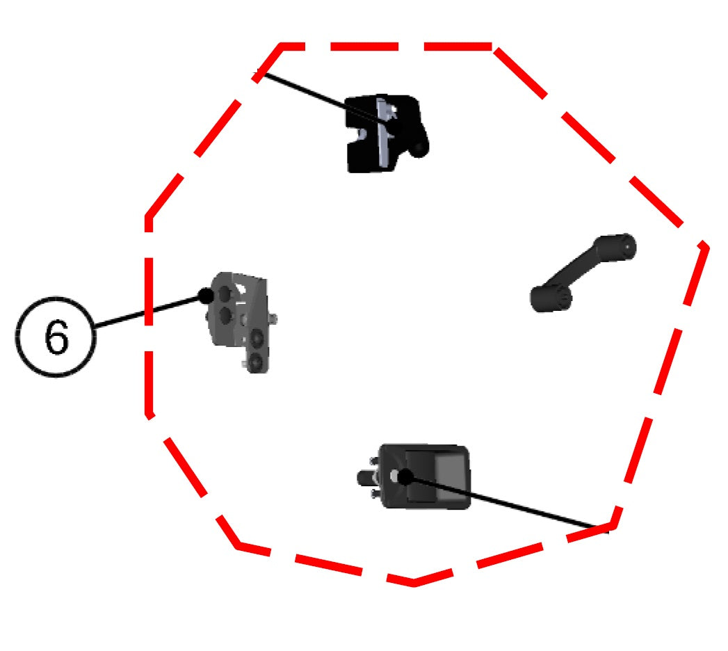 DFK Door lock and stop kit Left Polaris Ranger 570 Midsize 2022->