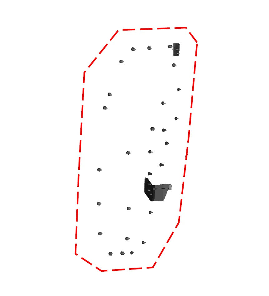DFK Door hinge + door fastener kit Right Polaris Ranger 570 Midsize 2022->