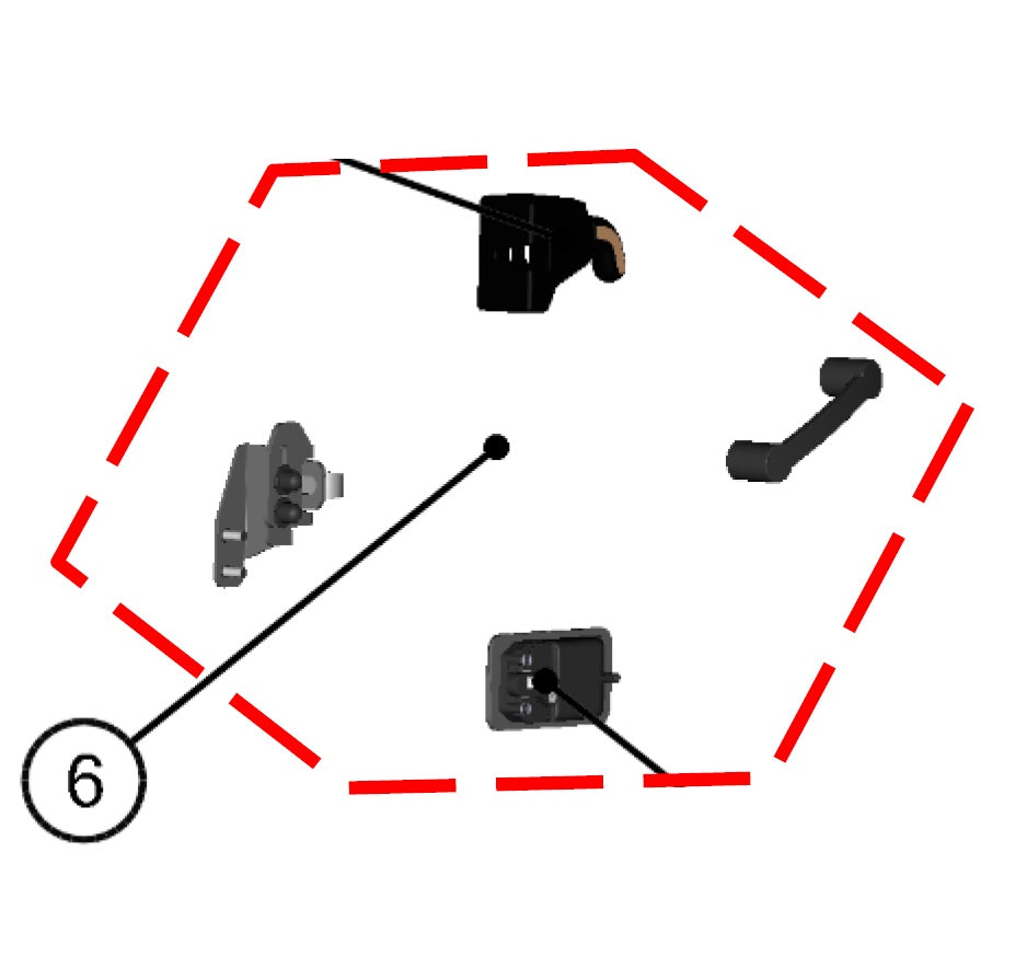 DFK Door lock and stop kit Right Polaris Ranger 570 Midsize 2022->