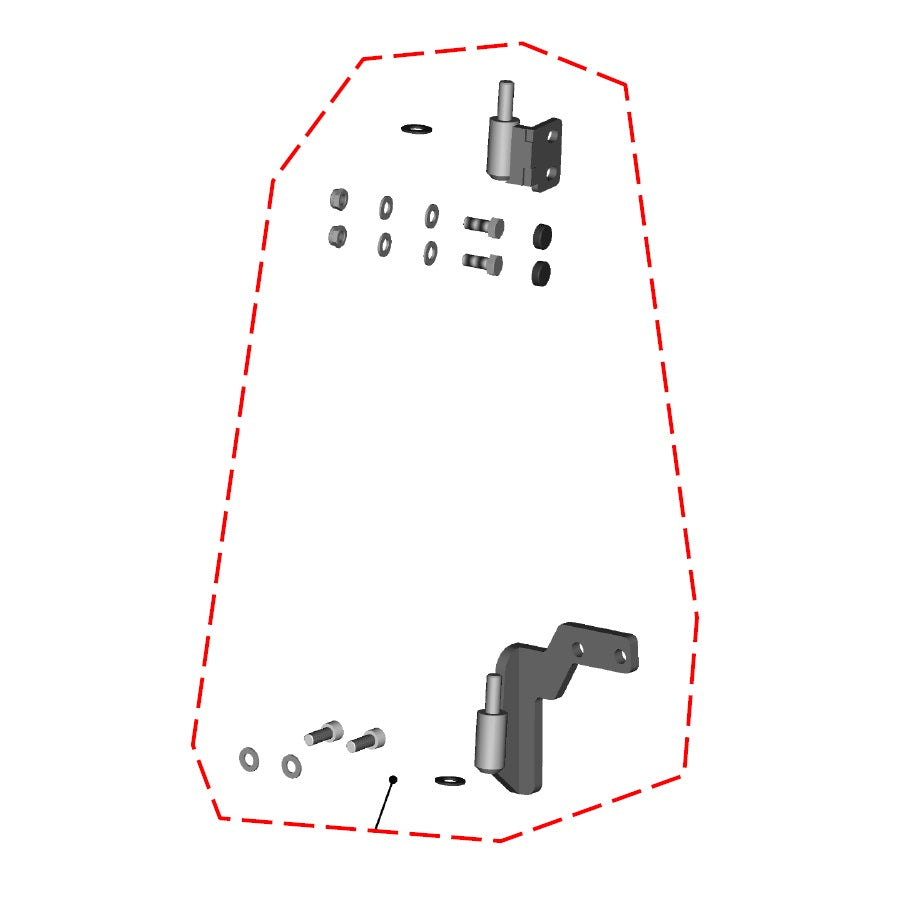 DFK Door hinge kit Right Polaris Ranger 570 Midsize 2022->