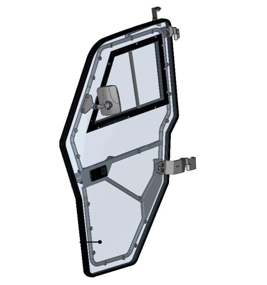 DFK Left door complete Polaris Ranger XP 1000 2018-
