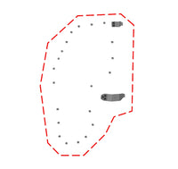 DFK Door hinges and fixing kit Left Premium Polaris Ranger XP 1000 + Diesel 2020 – bilde 1