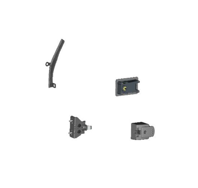 DFK Door lock and stop kit Right Premium Polaris Ranger XP 1000 + Diesel 2020->