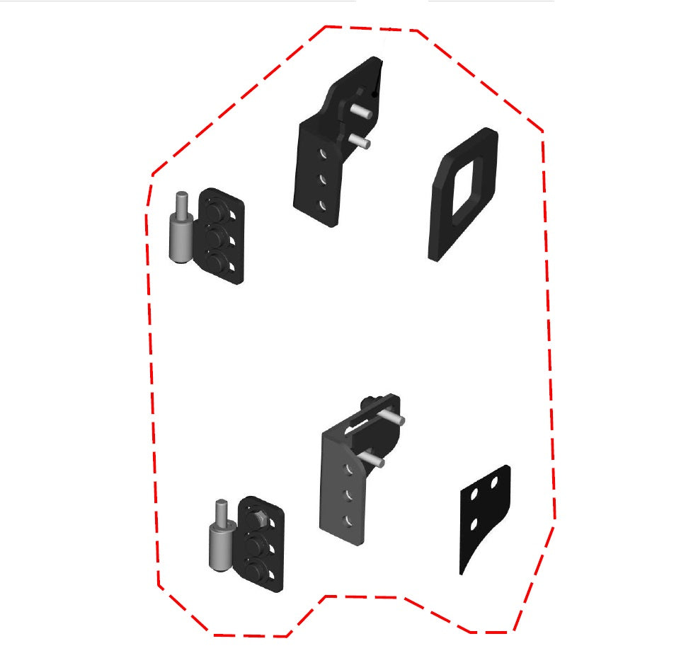DFK Right Door hinges Can-Am Traxter 2024-