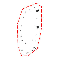 DFK Left Door Hinges and fixing kit CFMoto Zforce 550/800 – bilde 1