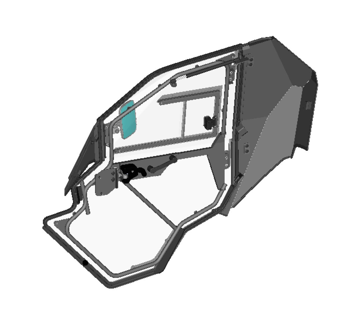 DFK Right Door assembly CFMoto Zforce 1000