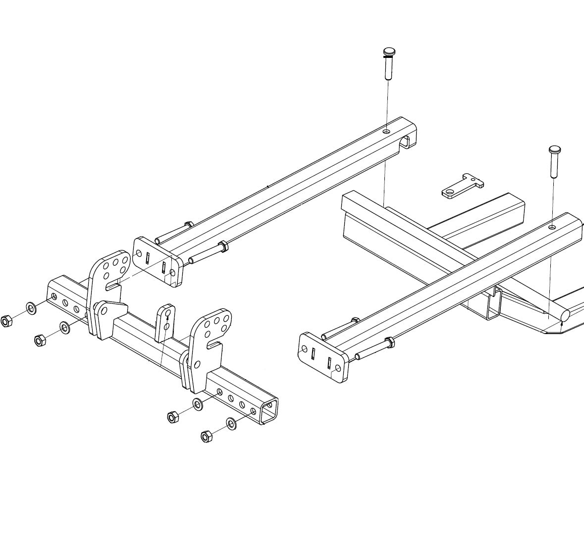 Bronco Adaptor for V-plow 75-804800 for Yamaha Lejab pushframe