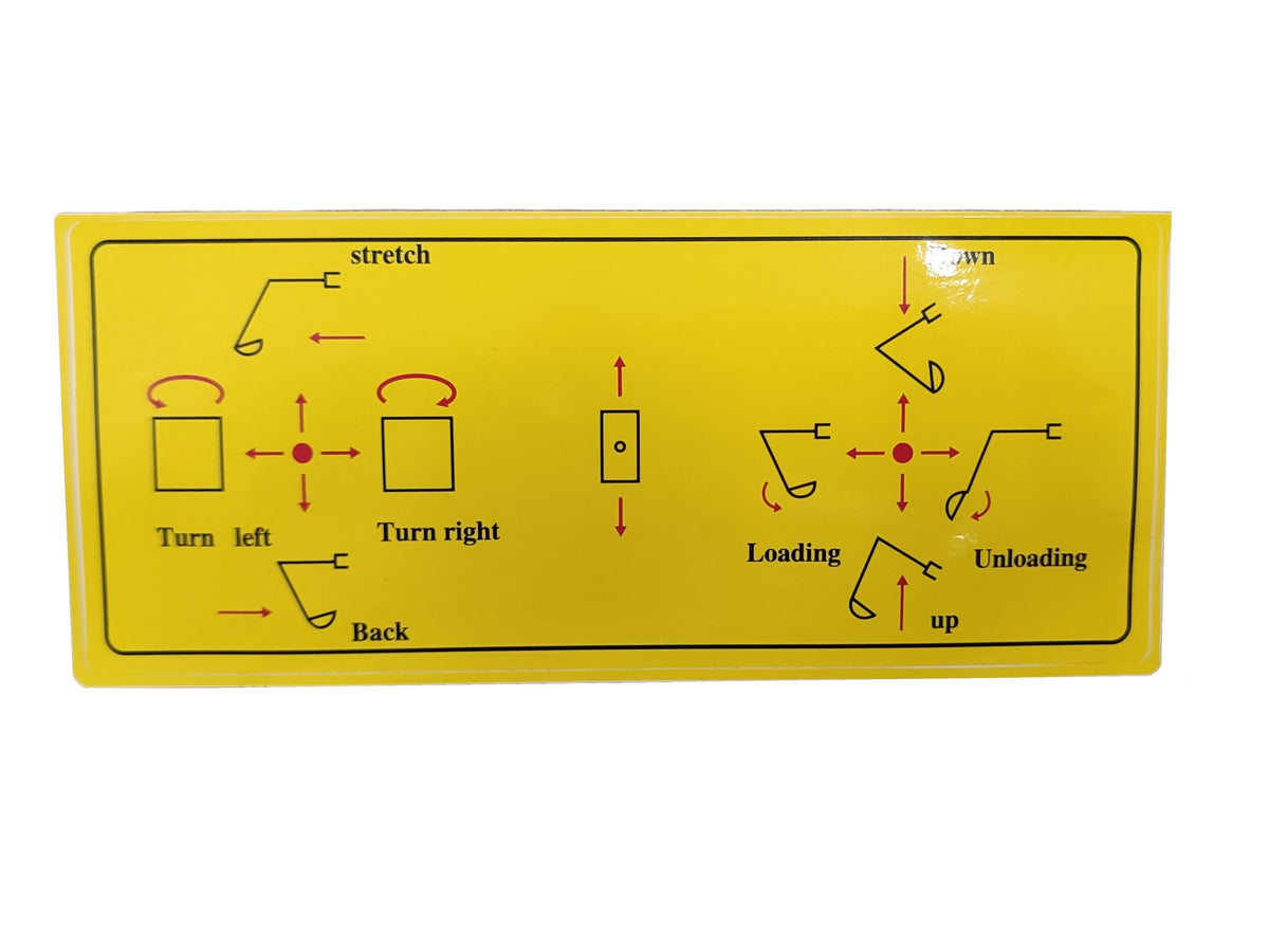 Bronco Stickers joystick functions 77-13000