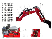 Bronco Hydraulic hose Stick boom front 77-13500 – bilde 1