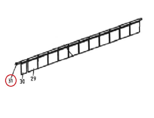 Bronco Protection plate axle for flail mower 77-12490