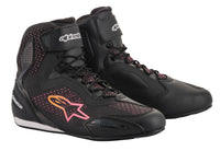 Alpinestars Sko Dame Faster-3 Rideknit Svart/Gul/Rosa – bilde 1