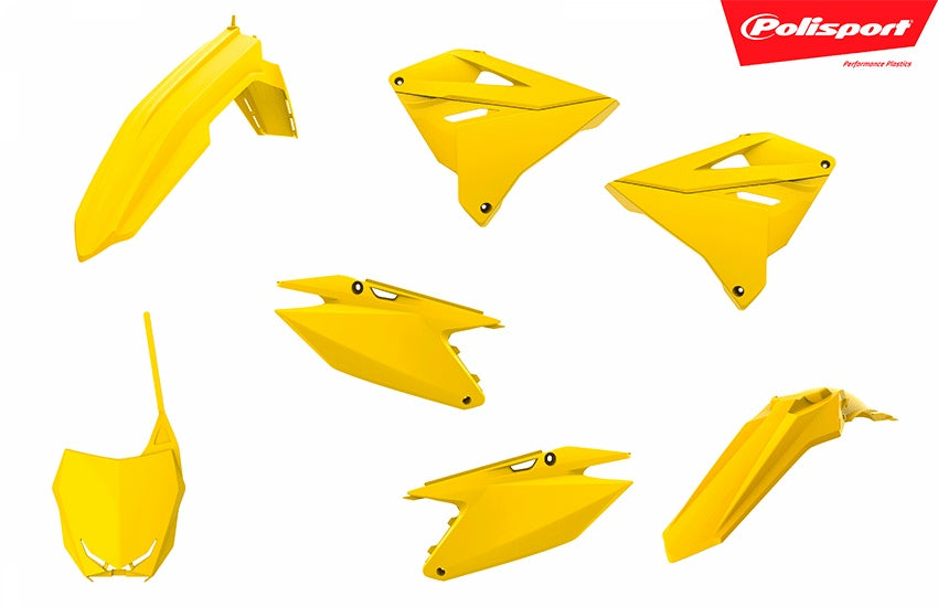 Polisport MX Komplett Sett Suzuki RM125/250 (01-08) Restyling 19 style Gul (1)