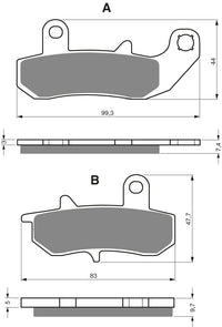 Goldfren Brake Pads 065 Ceramic Karbon AD – bilde 1