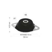Motoroppheng gummi M8 Bellier Jade, Opale, Divane / Microcar MGO 1-2, Virgo (1000557) – bilde 1