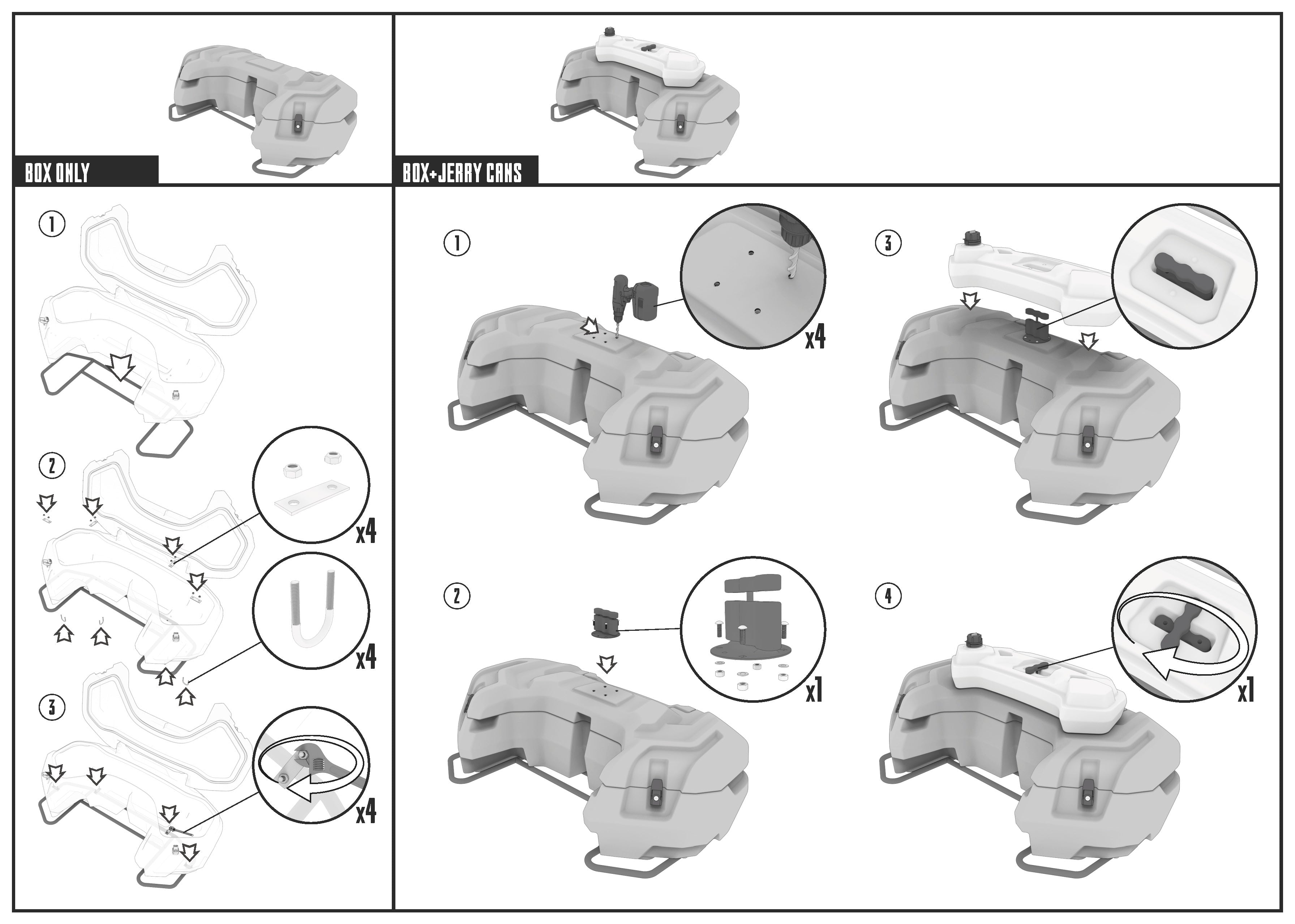TESSERACT Atv box Linhai 500 520