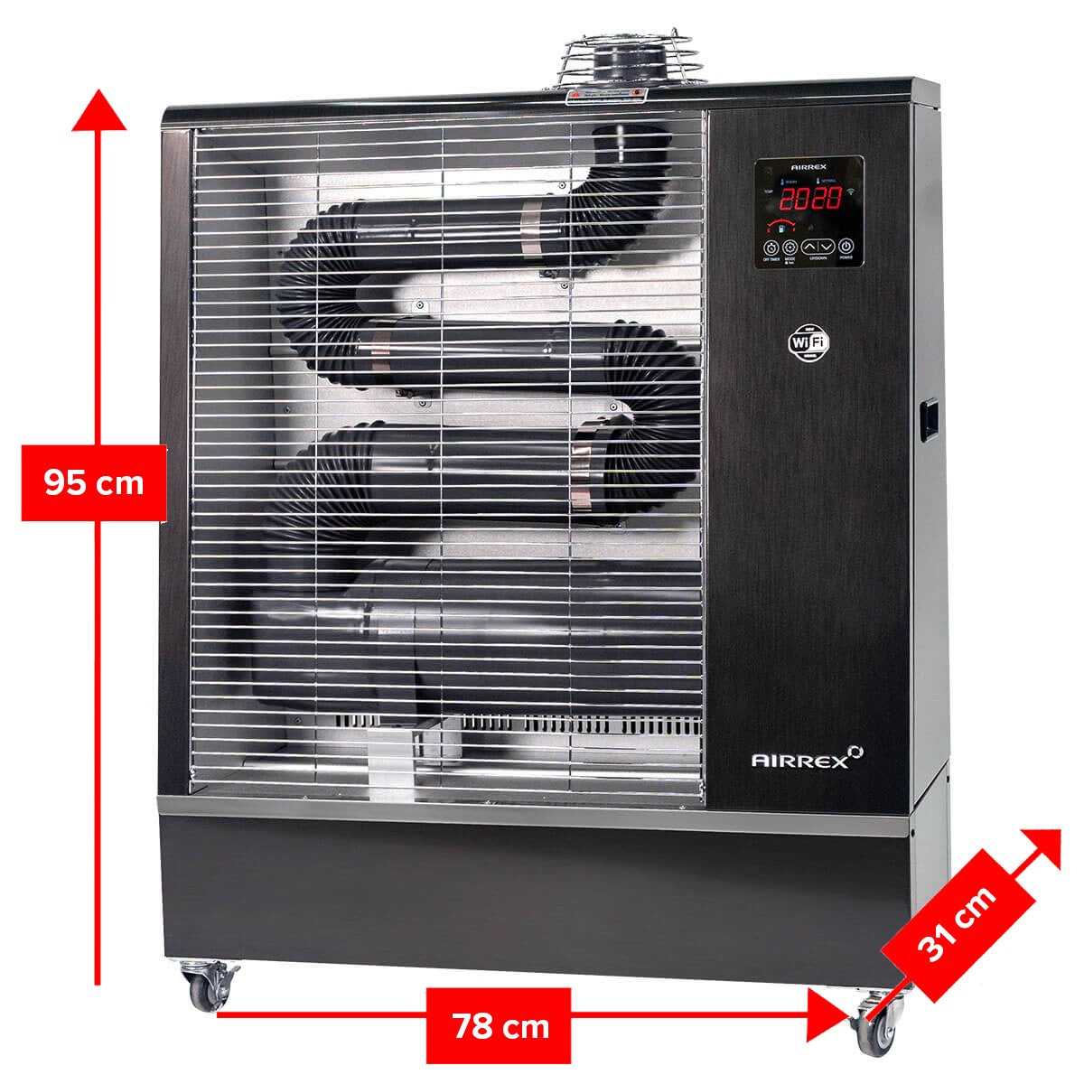 Airrex AH-200i infrarød dieselvarmer 13kW - Varmer opptil 900m3