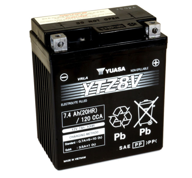 Yuasa Battery,YTZ8V (wc) factory activated (10)