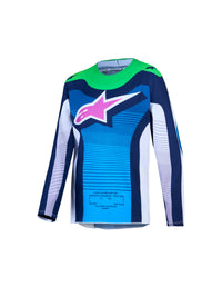 Alpinestars Trøye Junior Supertech Maven Hvit/Blå/Grønn Fluo – bilde 2