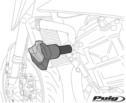 Puig Crash Pads R19 Keeway Rfk125 C/Svart