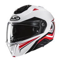 HJC Hjelm i91 Tricus Hvit/Rød MC1 – bilde 2
