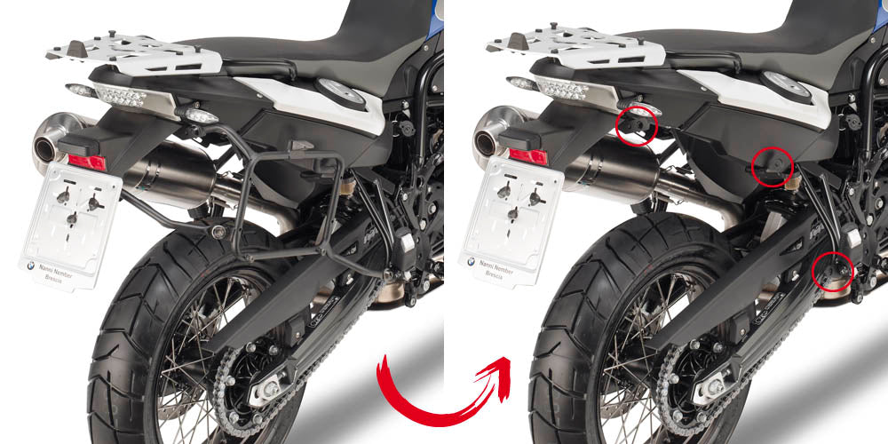 Givi Rapid release Rør side-case Holder for MONOKEY® Koffert BMW