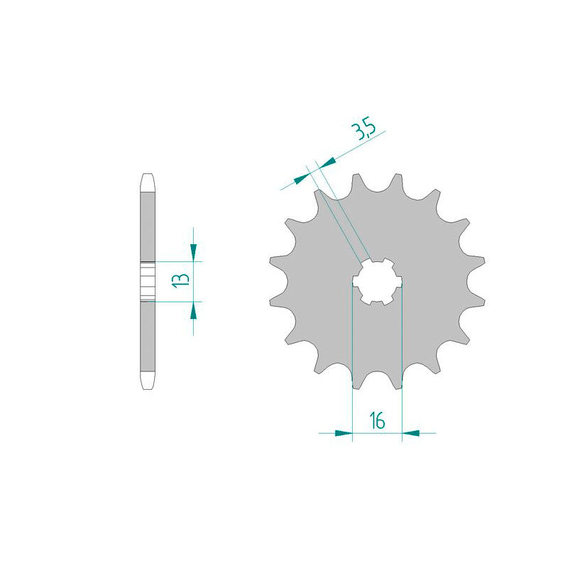 Forte Fram sprocket, 16 teeth (420)