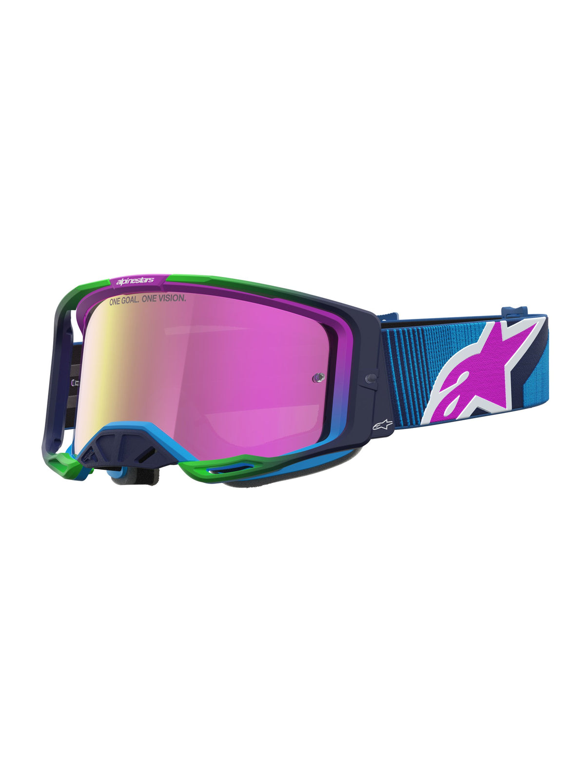 Alpinestars Goggles Vision 8 Maven Blithe Blå Lilla Speil Rosa