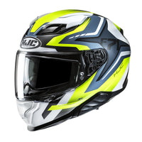 HJC Hjelm F71 Fes Hvit/Fluo Gul/Blå MC3HSF – bilde 3