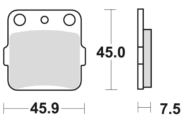 SBS Brakepads Karbon Silver