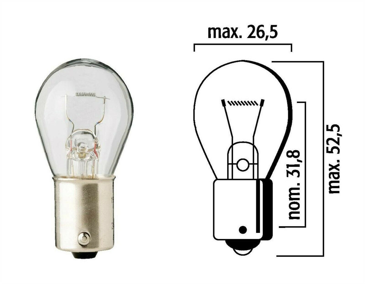 Flösser Lyspære P21W 12V 21W BA15s