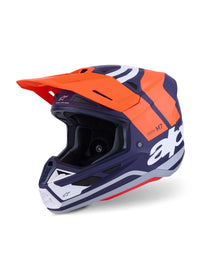 Alpinestars Hjelm S-M7 Core Oransje/Blå – bilde 2