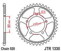 JT Sprockets JT Bak Drev ZBK - Svart Zinc JTR1330.45ZBK – bilde 1