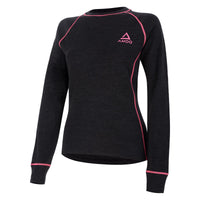 AMOQ 100% Merino W's Base Layer Trøye Grå/Rosa – bilde 4