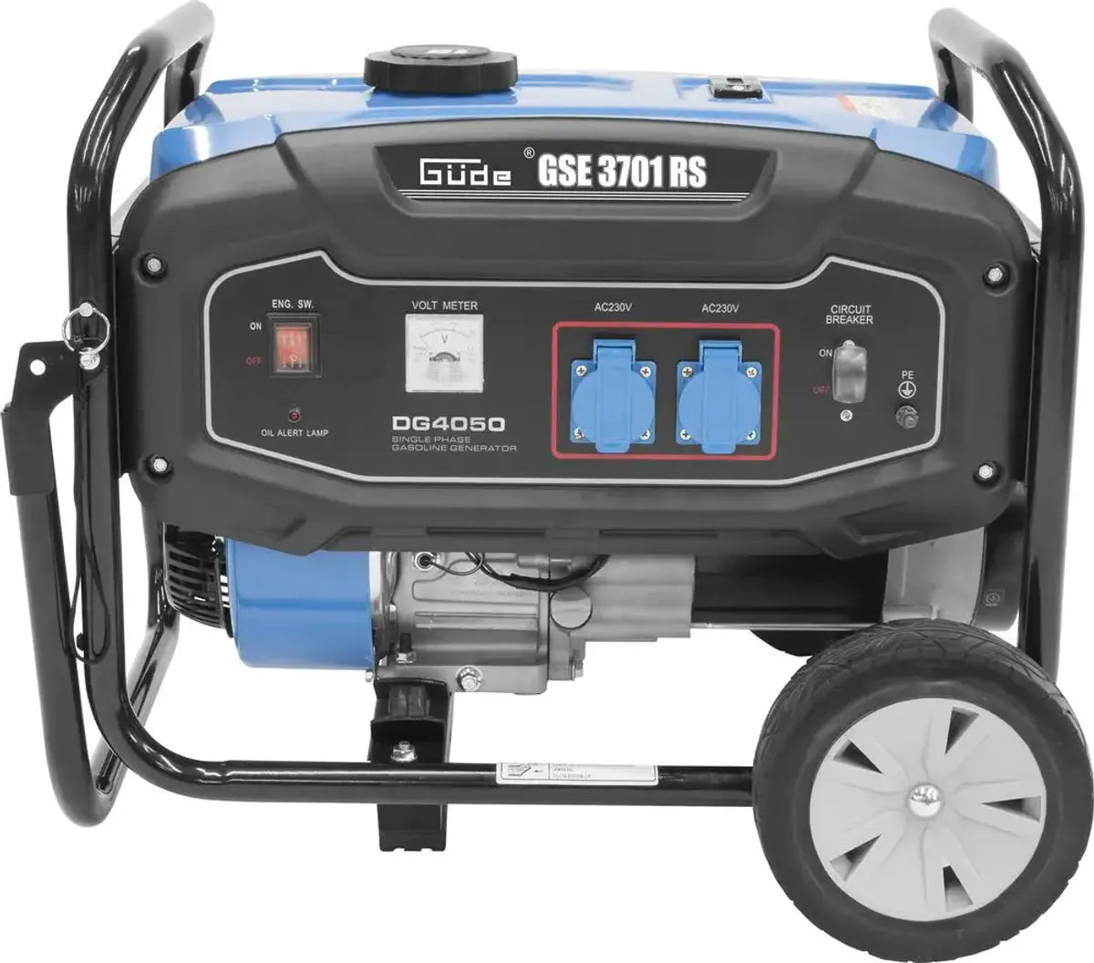 Güde Tyskland GSE 2800W Strømaggregat Bensin - AVR + Hjulsett +