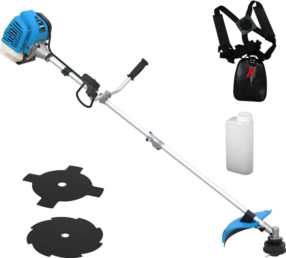 Güde Tyskland 52cc / 2HK Bensin Ryddesag / trimmer - Bæresele + Flere blad