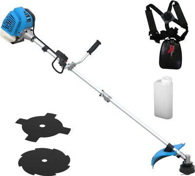 Güde Tyskland 52cc / 2HK Bensin Ryddesag / trimmer - Bæresele + Flere blad