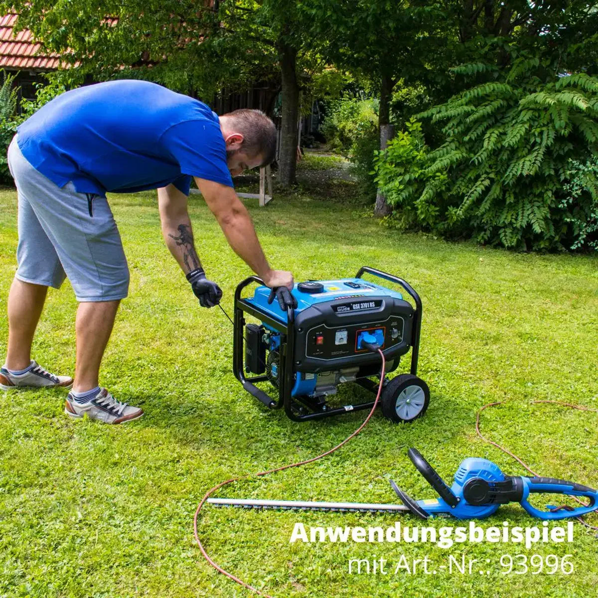 Güde Tyskland GSE 2800W Strømaggregat Bensin - AVR + Hjulsett +