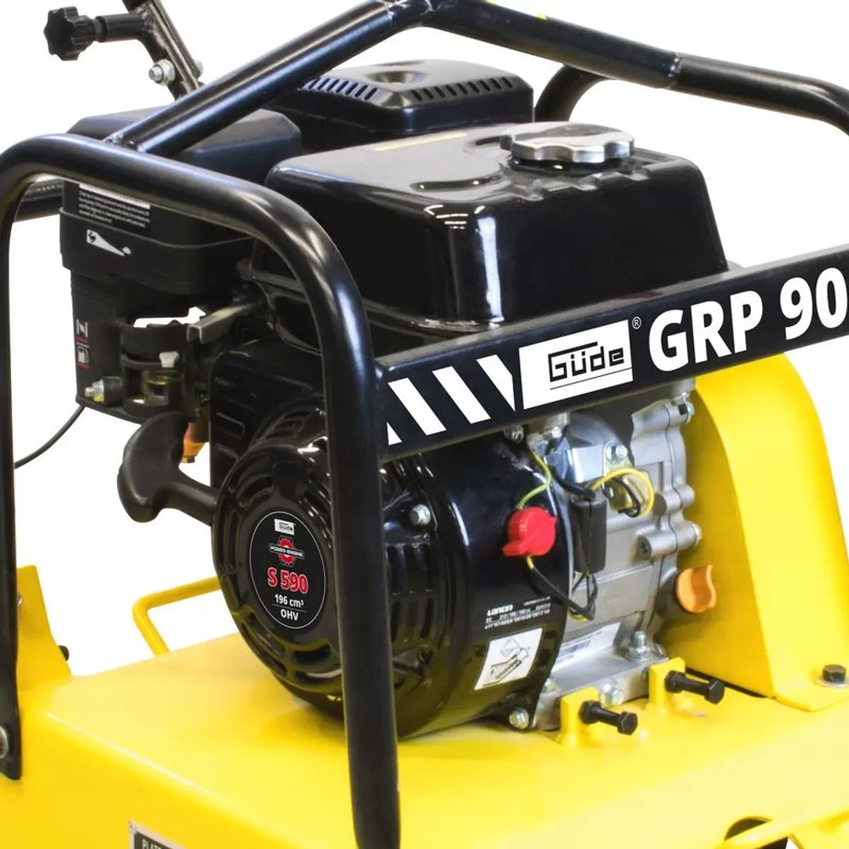 Güde GRP 90kg Proff Platevibrator / Hoppetusse - Blekk. Gummimatte