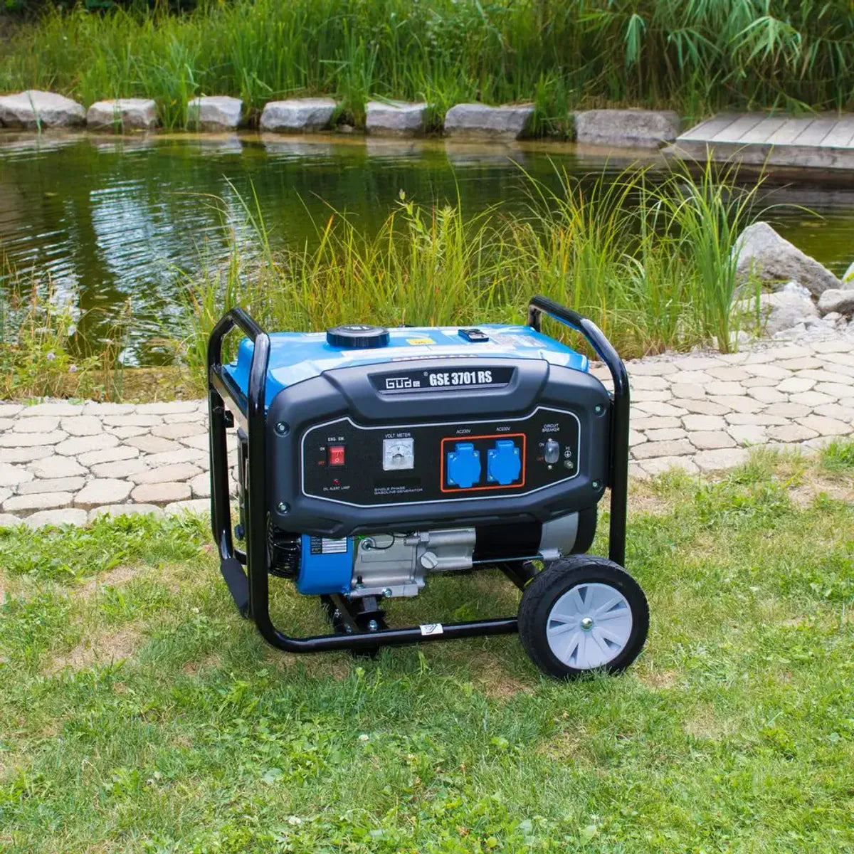 Güde Tyskland GSE 2800W Strømaggregat Bensin - AVR + Hjulsett +