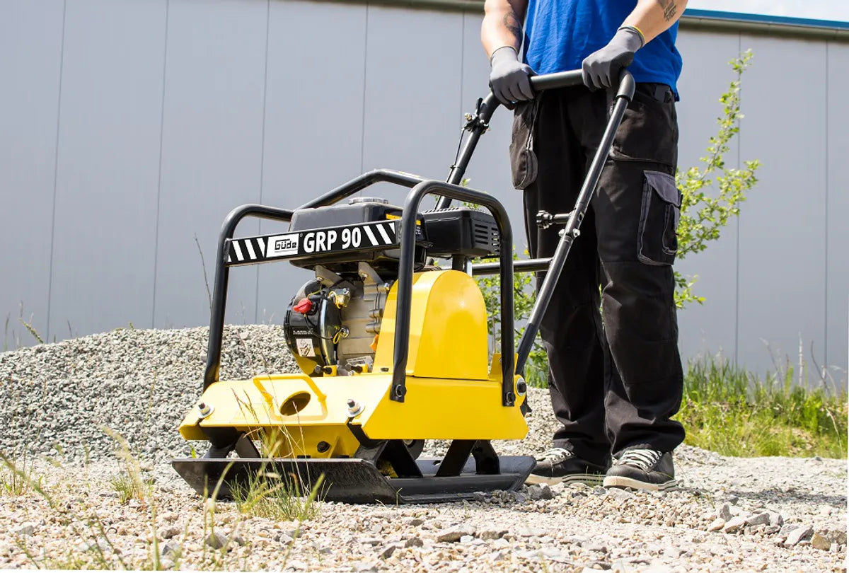 Güde GRP 90kg Proff Platevibrator / Hoppetusse - Blekk. Gummimatte